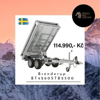 Švédský elektrohydraulický sklápěcí přívěs Brenderup BT4260STB2500 za SKVĚLOU CENU 114.990,- Kč včetně DPH! 🚀 💪 Maximální...